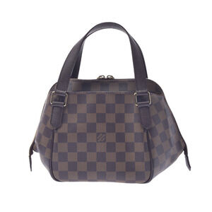 Louis Vuitton Damier Belem Brown Canvas Leather Handbag